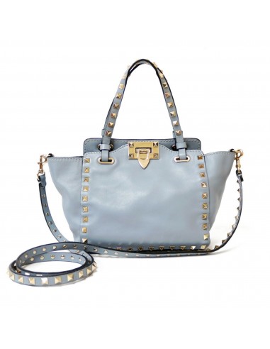 Valentino Garavani Handbag Rockstuds Mini Shoulder Light Blue Women's Grain Calf Leather livraison et retour toujours gratuits