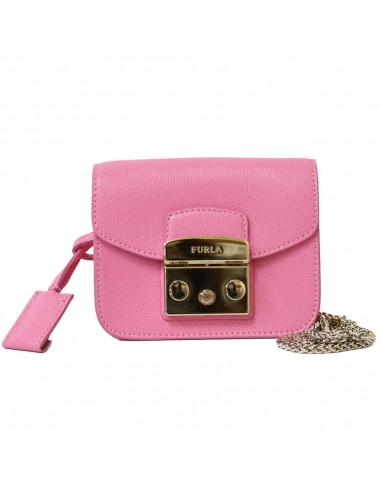 Furla Shoulder Bag Metropolis Mini Pink Womens Leather hantent personnes