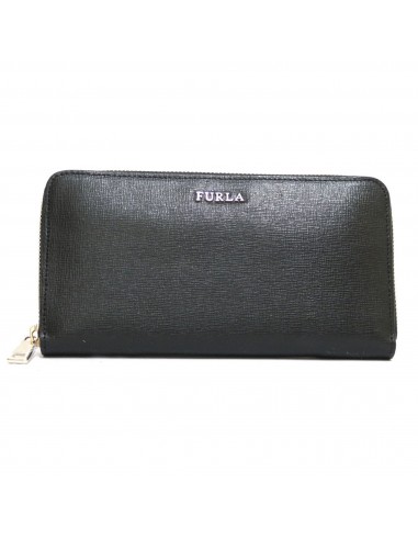 Furla Long Wallet Black Women's Men's Leather Découvrez la collection