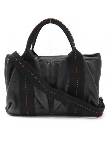 HERMES Hermes Caravan Horizontal PM Handbag Shoulder Bag Voderma Leather Black Orange Dans la société mordern