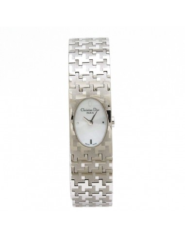 Christian Dior Miss White Shell Dial SS Ladies Quartz Watch D70-100 meilleur choix