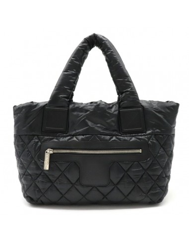 CHANEL Coco Cocoon Small Tote Bag Handbag Quilted Nylon Leather Black 8610 le des métaux précieux