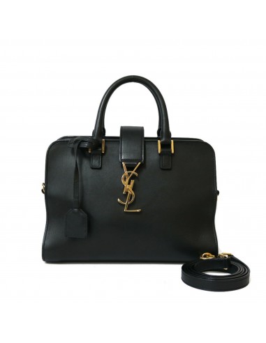 YVES SAINT LAURENT Shoulder Bag Handbag Black Womens Leather de France