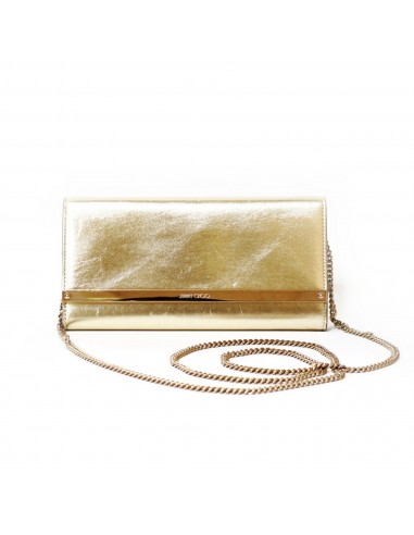 JIMMY CHOO Chain Bag Gold Ladies Leather Canvas paiement sécurisé